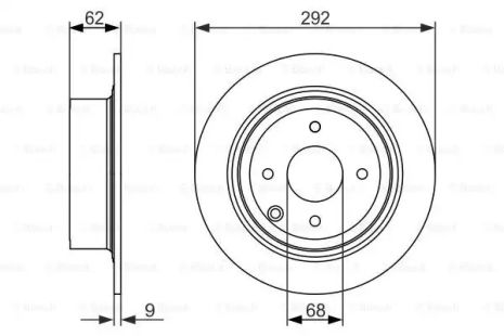 Гальмівний диск Nissan Versa, Bosch (0986479742)