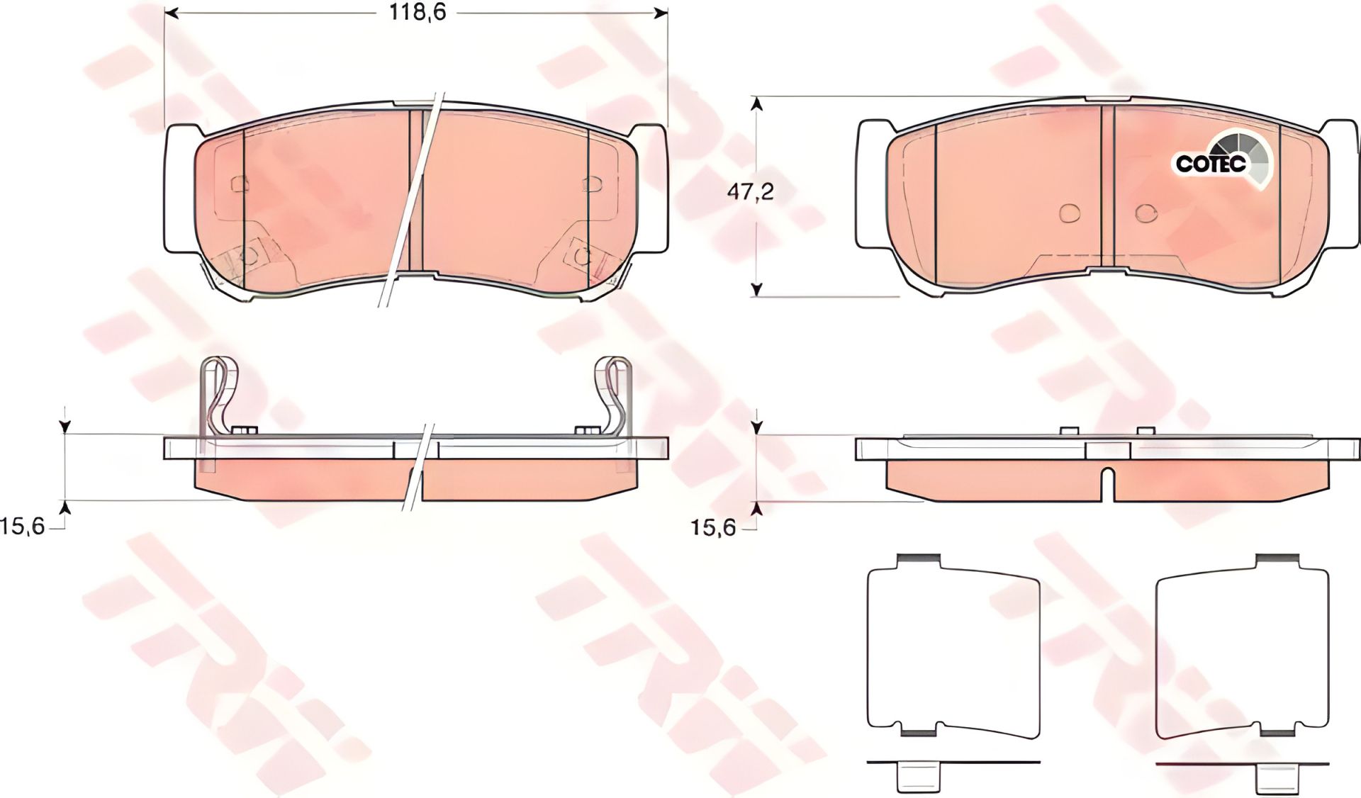 Тормозные колодки в комплекте для HYUNDAI SANTA FE, TRW (GDB3419) Тормозные колодки в комплекте для HYUNDAI SANTA FE, TRW (GDB3419)