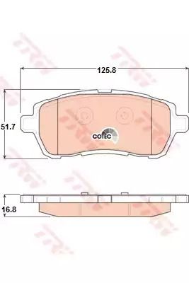 Комплект гальмівних колодок, дискове гальмо FORD FIESTA, TRW (GDB1893) Комплект гальмівних колодок, дискове гальмо FORD FIESTA, TRW (GDB1893)