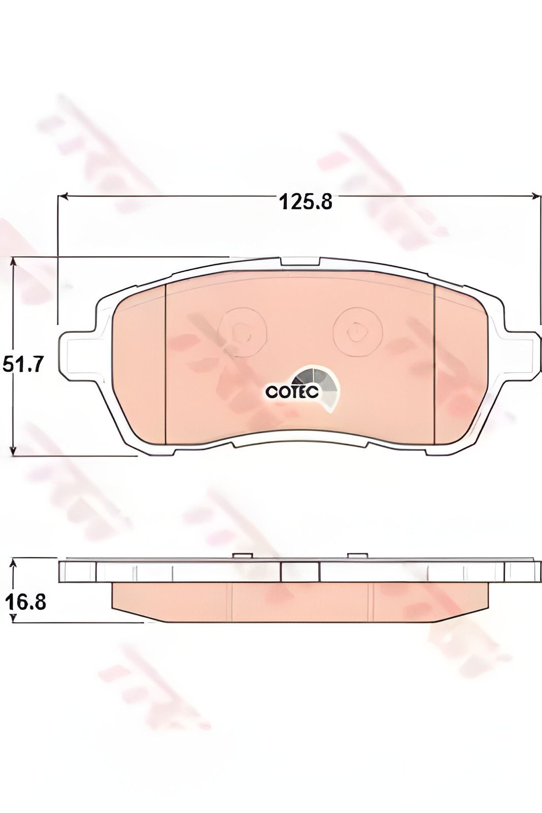 Комплект гальмівних колодок, дискове гальмо FORD FIESTA, TRW (GDB1893) Комплект гальмівних колодок, дискове гальмо FORD FIESTA, TRW (GDB1893)