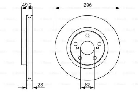 Brake Lexus ES, Toyota Rav4, Bosch (0986479S22)