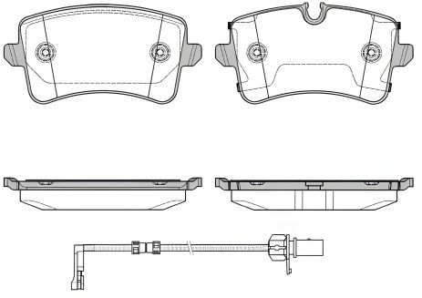 Комплект тормозных колодок AUDI A8, WOKING (P1243320) Комплект тормозных колодок AUDI A8, WOKING (P1243320)