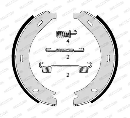 Комплект тормозных колодок MERCEDES-BENZ V-CLASS, FERODO (FSB4306)