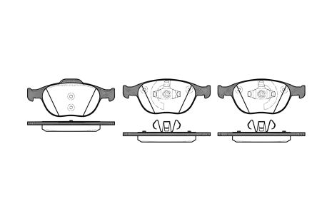 Гальмівні колодки дискового гальма для RENAULT MEGANE, FORD TRANSIT, REMSA (098400) Гальмівні колодки дискового гальма для RENAULT MEGANE, FORD TRANSIT, REMSA (098400)