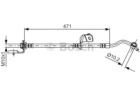 Гальмівний шланг KIA SPORTAGE, HYUNDAI ix35, BOSCH (1987481715)