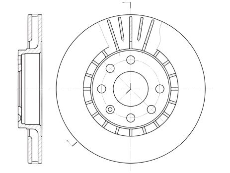 Гальмівний диск DAEWOO CIELO, ASTRA OPEL, REMSA (617810)