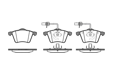 Дискові гальмівні колодки VW GOLF V, FORD GALAXY, REMSA (072102) Дискові гальмівні колодки VW GOLF V, FORD GALAXY, REMSA (072102)