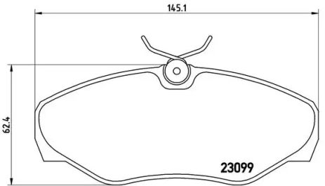 Комплект гальмівних колодок, дискове гальмо NISSAN PRIMASTAR, OPEL VIVARO, BREMBO (P56061)