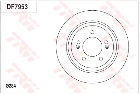 Тормозной диск для KIA OPTIMA и HYUNDAI i30, TRW (DF7953)