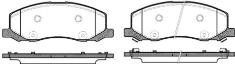 Комплект тормозных колодок, дисковый тормоз SAAB 9-5, OPEL INSIGNIA, REMSA (138602)