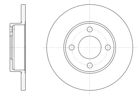 Тормозной диск AUDI 80, REMSA (618100)