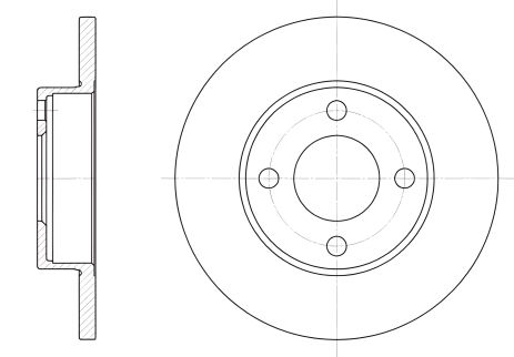 Тормозной диск AUDI 80, REMSA (618100)