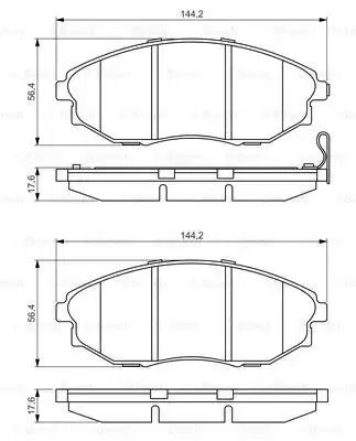 Комплект гальмівних колодок, дискове гальмо CHEVROLET EPICA, BOSCH (0986495353)