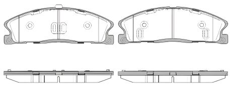 Комплект гальмівних колодок для дискового гальма FORD USA, REMSA (149500)