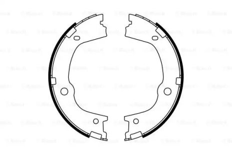 Комплект гальмівних колодок, гальмо стоянки KIA SORENTO, HYUNDAI SANTA FE, BOSCH (0986487776)