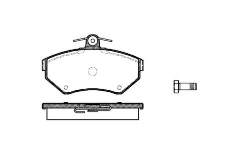 Комплект гальмівних колодок, дискове гальмо VW VENTO, AUDI A4, REMSA (063110)