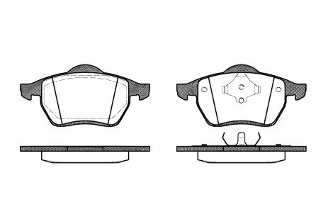 Комплект тормозных колодок, дисковый тормоз VW Golf V, Ford Galaxy, Remsa (039000)
