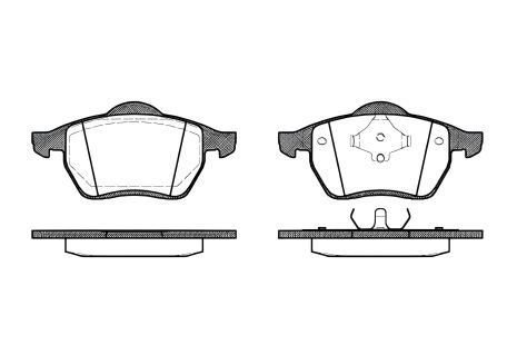 Комплект тормозных колодок, дисковый тормоз VW Golf V, Ford Galaxy, Remsa (039000)