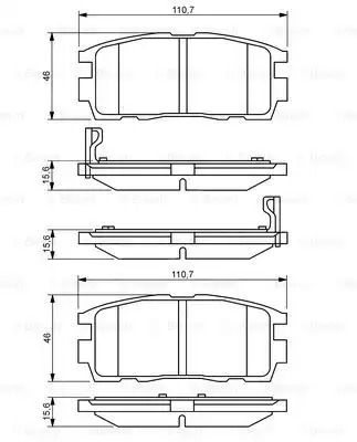 Комплект тормозных колодок, дисковый тормоз CHEVROLET CAPTIVA, OPEL ANTARA, BOSCH (0986494251)