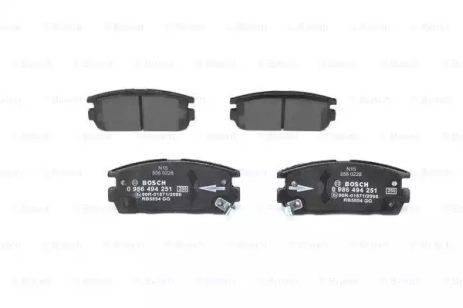 Комплект гальмівних колодок, дискове гальмо CHEVROLET CAPTIVA, OPEL ANTARA, BOSCH (0986494251)