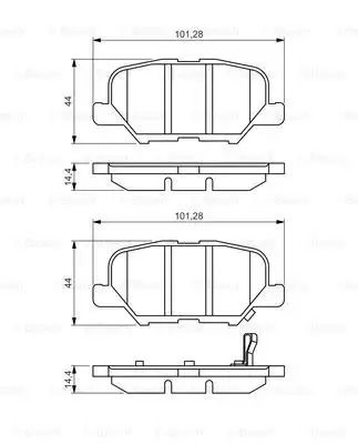 Комплект тормозных колодок, дисковый тормоз MAZDA 6, PEUGEOT 4008, BOSCH (0986495358)