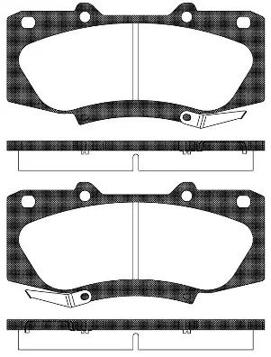 Комплект тормозных колодок, дисковый тормоз TOYOTA HILUX, REMSA (146804)