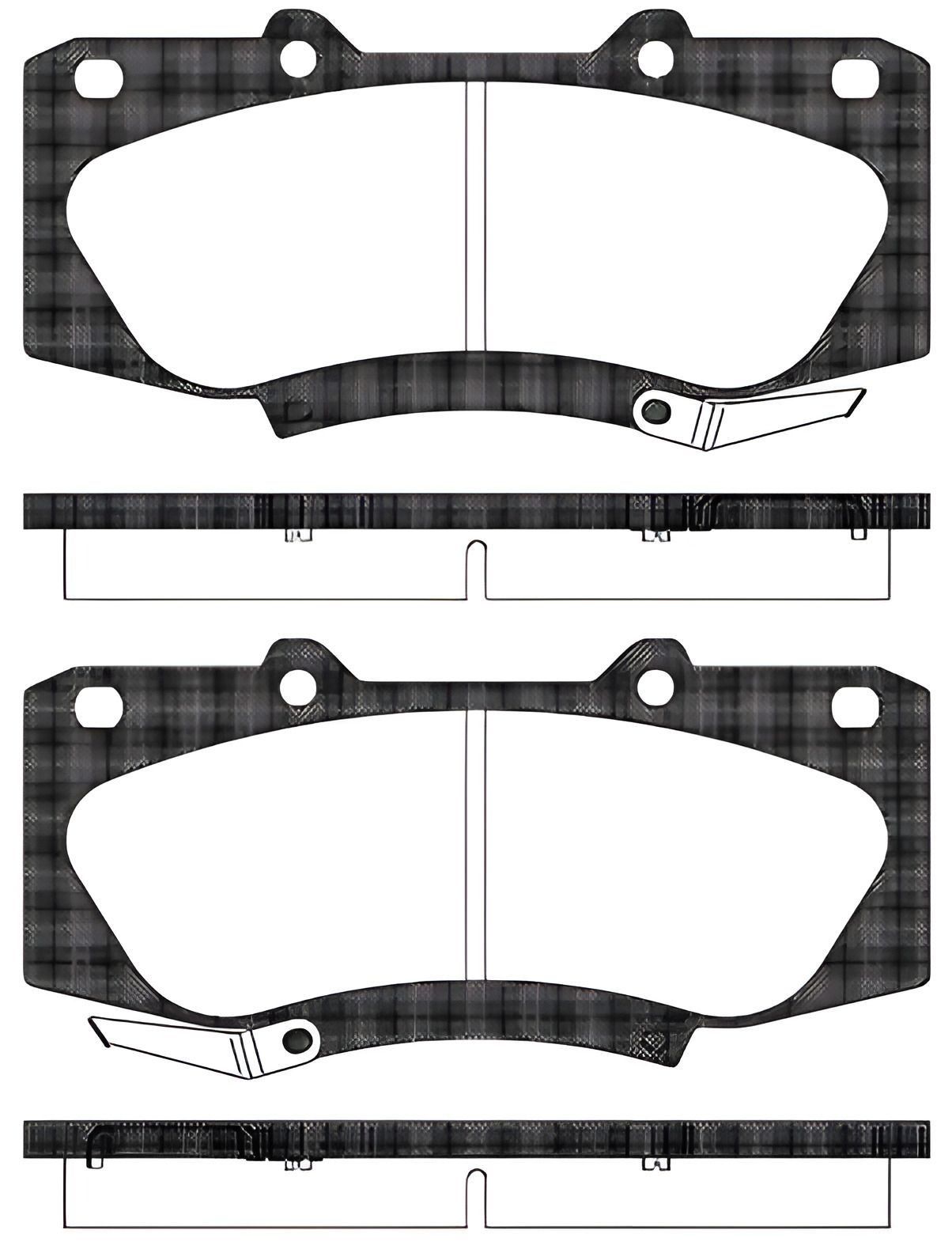 Комплект гальмівних колодок TOYOTA HILUX, WOKING (P1568304) Комплект гальмівних колодок TOYOTA HILUX, WOKING (P1568304)