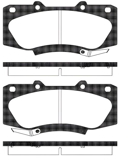 Комплект гальмівних колодок TOYOTA HILUX, WOKING (P1568304) Комплект гальмівних колодок TOYOTA HILUX, WOKING (P1568304)