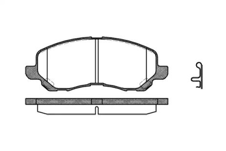 Колодки передні гальмівні Lancer VIII/Outlander II/Peugeot 4008 08-, WOKING (P904312)