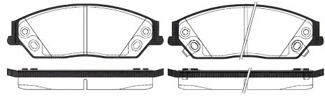 Набор тормозных колодок для BYD S6 и EMGRAND EC8, REMSA (146702)