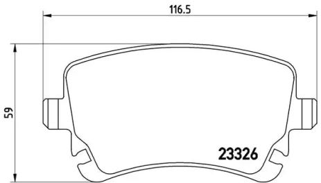 Комплект гальмівних колодок, дискове гальмо VW TRANSPORTER, AUDI A6, BREMBO (P85076)