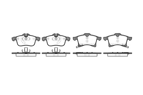 Комплект гальмівних колодок, дискове гальмування OPEL ASTRA, OPEL CORSAVAN, REMSA (103602) (KGA-82b3edd9)