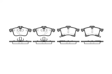 Комплект гальмівних колодок, дискове гальмо OPEL ASTRA, OPEL CORSAVAN, REMSA (103602)