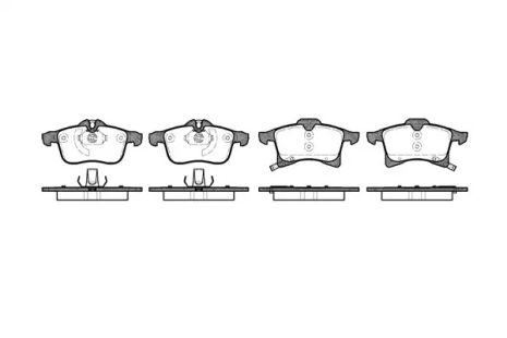 Комплект гальмівних колодок, дискове гальмо OPEL ASTRA, OPEL CORSAVAN, REMSA (103602)