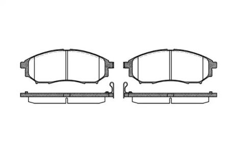 Набір гальмівних колодок, дисковий гальмо Renault Koleos, Infiniti Q70, REMSA (085214)