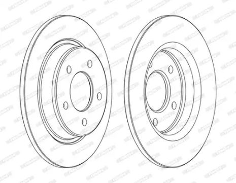 Диск гальмівний MAZDA 5, FERODO (DDF1546C)