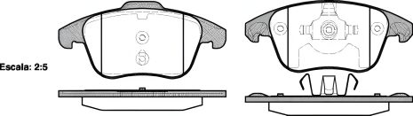 Комплект гальмівних колодок DS (CAPSA), PEUGEOT 5008, CITROËN DS4, WOKING (P1349300) Комплект гальмівних колодок DS (CAPSA), PEUGEOT 5008, CITROËN DS4, WOKING (P1349300)