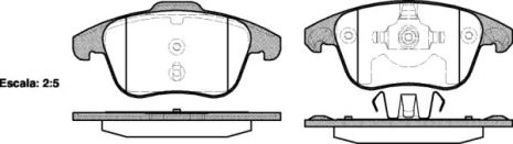 Комплект тормозных колодок DS (CAPSA), PEUGEOT 5008, CITROËN DS4, WOKING (P1349300)