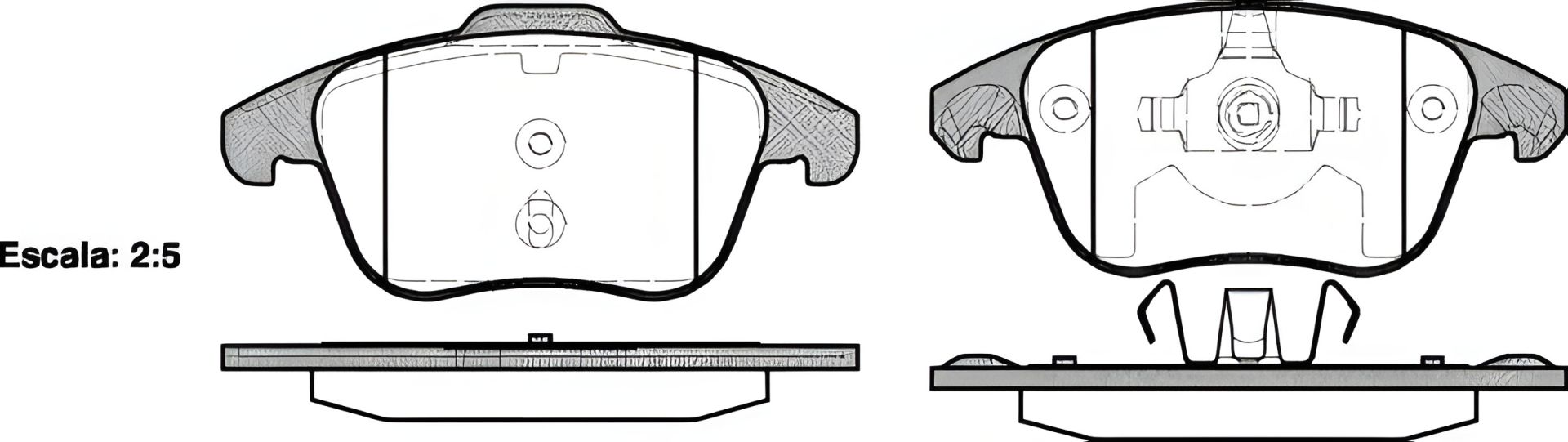 Комплект гальмівних колодок DS (CAPSA), PEUGEOT 5008, CITROËN DS4, WOKING (P1349300) Комплект гальмівних колодок DS (CAPSA), PEUGEOT 5008, CITROËN DS4, WOKING (P1349300)