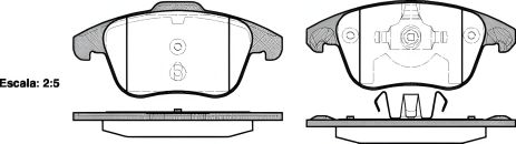Комплект тормозных колодок DS (CAPSA), PEUGEOT 5008, CITROËN DS4, WOKING (P1349300) Комплект тормозных колодок DS (CAPSA), PEUGEOT 5008, CITROËN DS4, WOKING (P1349300)