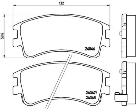 Набір гальмівних колодок, диск Brake Mazda 6, Brembo (P49032)