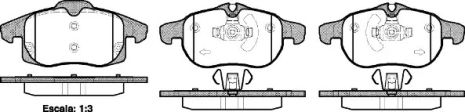 Комплект гальмівних колодок, дискове гальмо CADILLAC BLS, SAAB 9-3X, REMSA (088840)