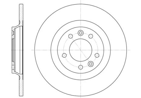 Тормозной диск задний CITROËN C5/PEUGEOT 407/508/607/RCZ 1.6-3.0 04-, WOKING (D669000)