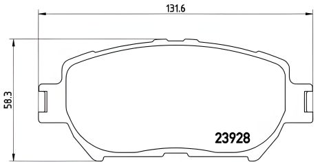 Гальмівних колодок комплект, дискове гальмо ISIS TOYOTA, BREMBO (P83062) Гальмівних колодок комплект, дискове гальмо ISIS TOYOTA, BREMBO (P83062)