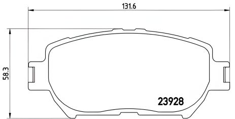 Комплект гальмівних колодок, дискове гальмо TOYOTA ISIS, BREMBO (P83062) Комплект гальмівних колодок, дискове гальмо TOYOTA ISIS, BREMBO (P83062)