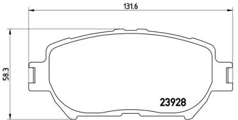 Комплект гальмівних колодок, дискове гальмо TOYOTA ISIS, BREMBO (P83062) Комплект гальмівних колодок, дискове гальмо TOYOTA ISIS, BREMBO (P83062)