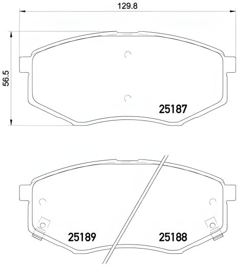 Комплект гальмівних колодок, дискове гальмо KIA SOUL, HYUNDAI ix20, BREMBO (P30055) Комплект гальмівних колодок, дискове гальмо KIA SOUL, HYUNDAI ix20, BREMBO (P30055)