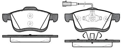Комплект колодок дис. тормоз ABARTH 500, CHRYSLER DELTA REMSA (118322)