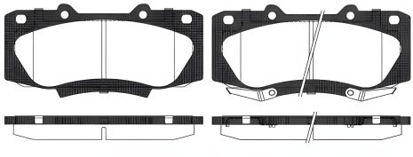 Тормозные колодки для дисковых тормозов TOYOTA HILUX, REMSA (146802) Тормозные колодки для дисковых тормозов TOYOTA HILUX, REMSA (146802)