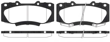 Тормозные колодки для дисковых тормозов TOYOTA HILUX, REMSA (146802)
